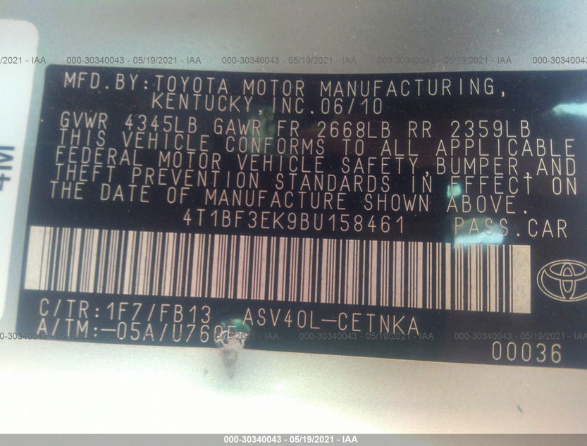 4T1BF3EK9BU158461