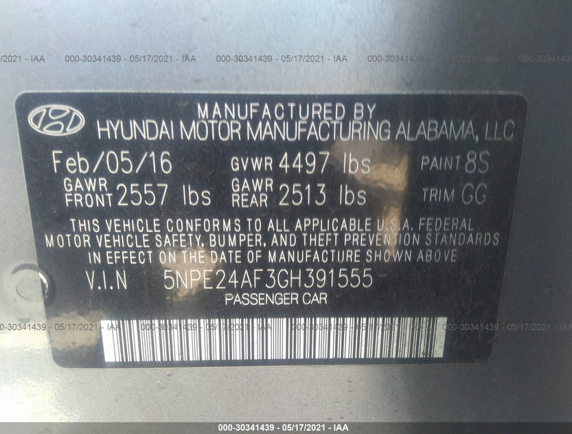 5NPE24AF3GH391555