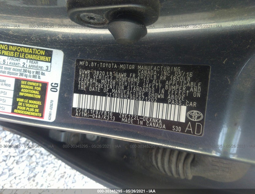 2T1BURHE9GC671202