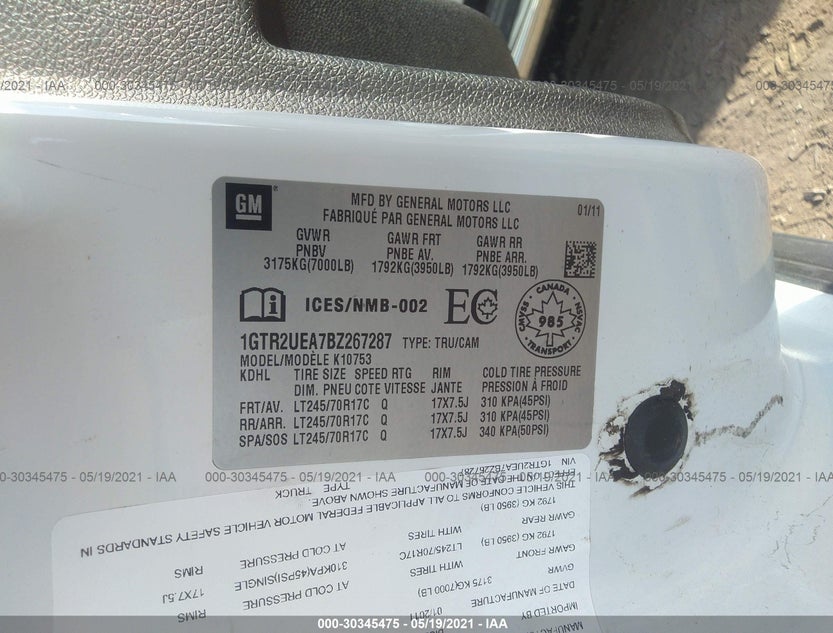 1GTR2UEA7BZ267287