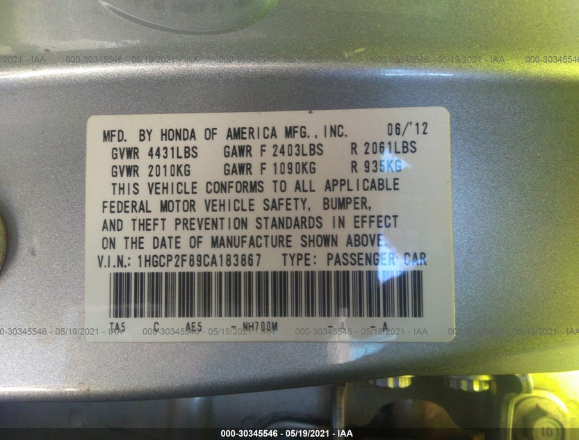 1HGCP2F89CA183867