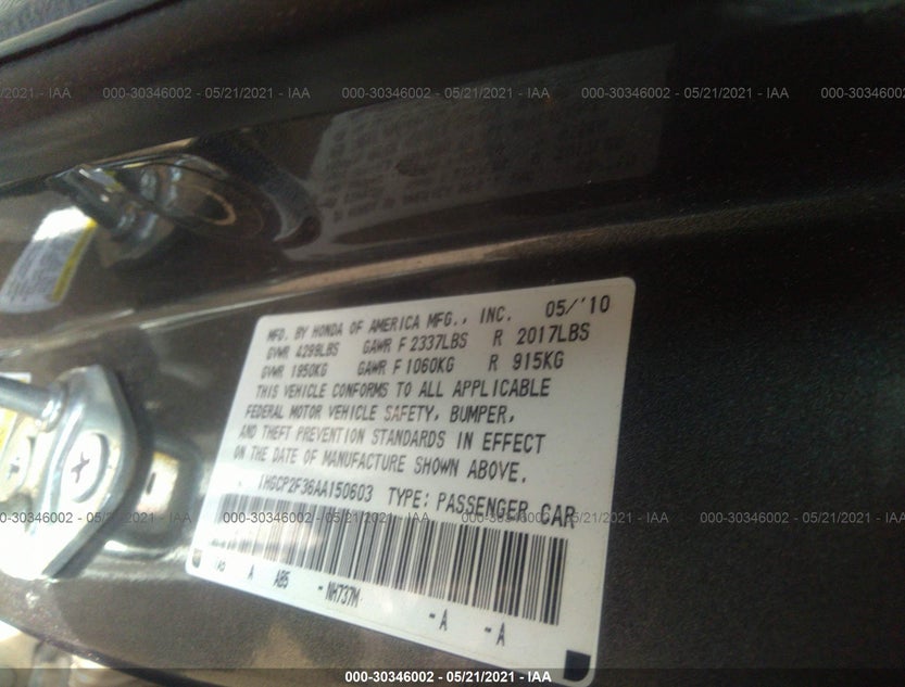 1HGCP2F36AA150603