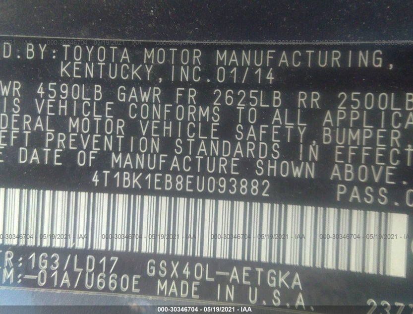 4T1BK1EB8EU093882