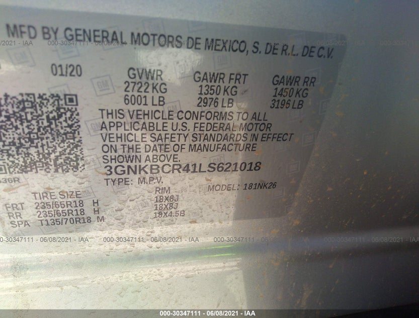3GNKBCR41LS621018