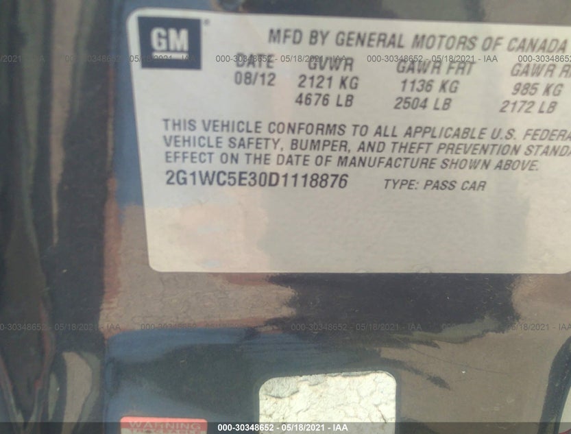2G1WC5E30D1118876
