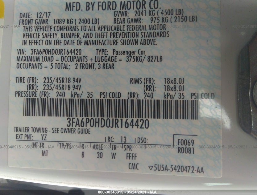 3FA6P0HD0JR164420
