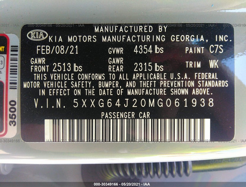 5XXG64J20MG061938