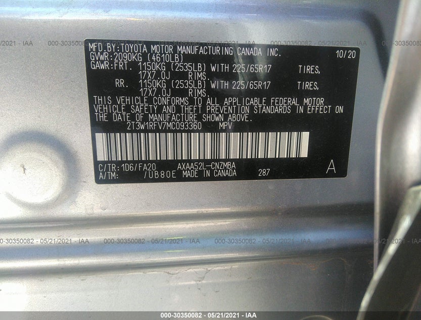 2T3W1RFV7MC093360