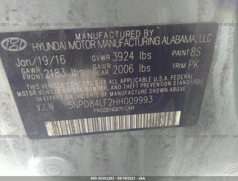 5NPD84LF2HH009993