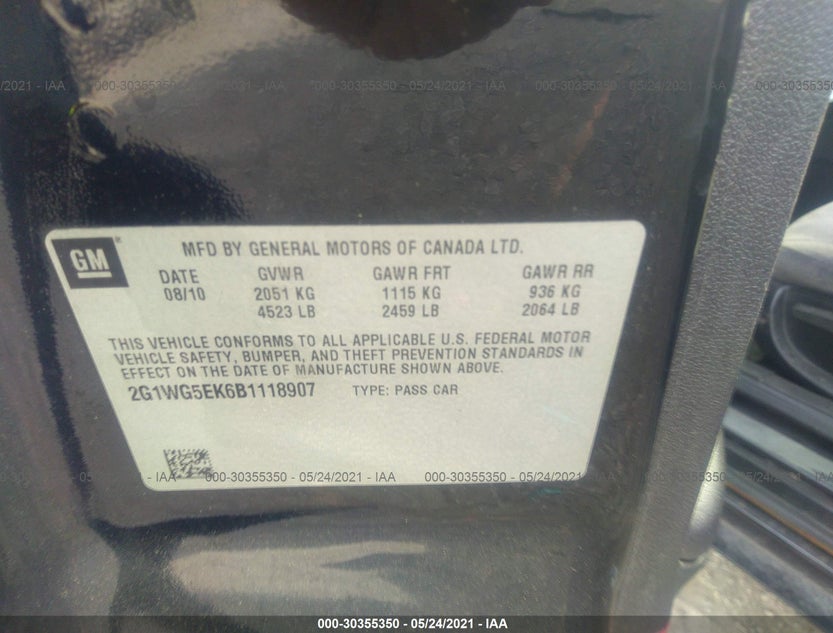2G1WG5EK6B1118907