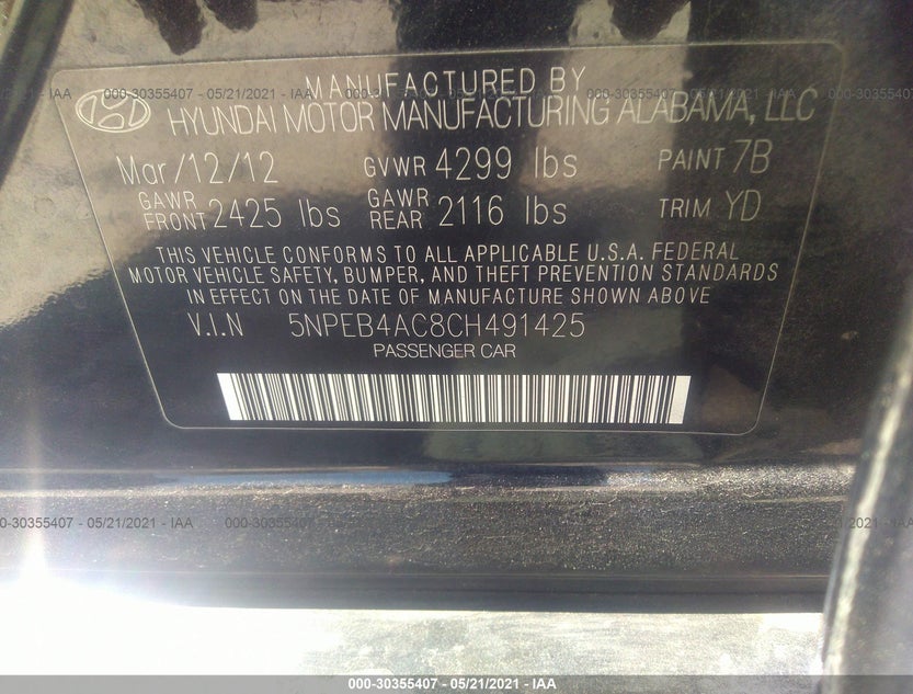 5NPEB4AC8CH491425