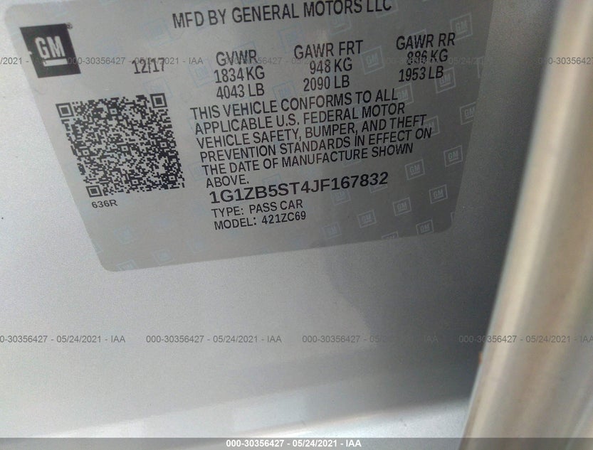 1G1ZB5ST4JF167832