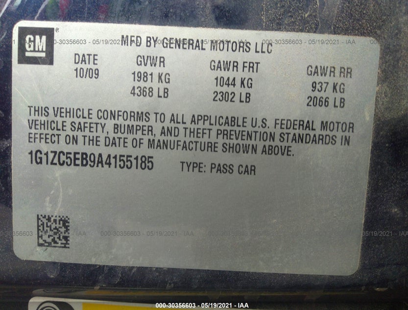 1G1ZC5EB9A4155185