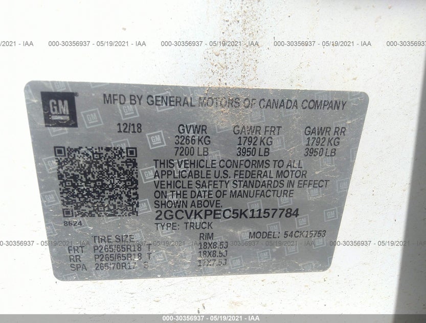 2GCVKPEC5K1157784