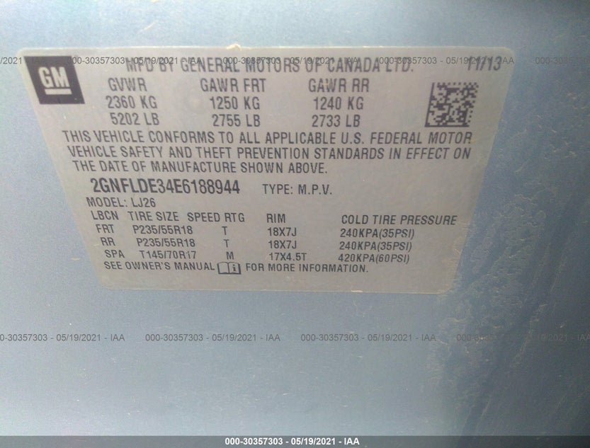 2GNFLDE34E6188944
