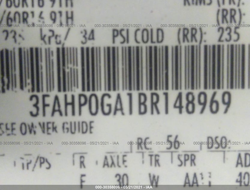 3FAHP0GA1BR148969