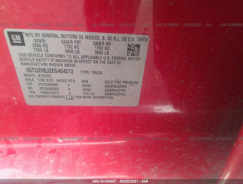 3GTU2VEJ2EG464212