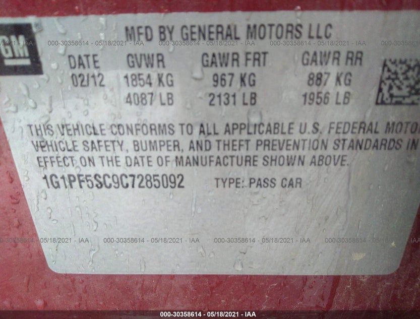 1G1PF5SC9C7285092