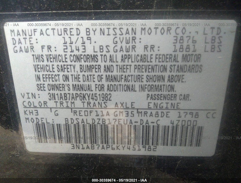 3N1AB7AP6KY451982