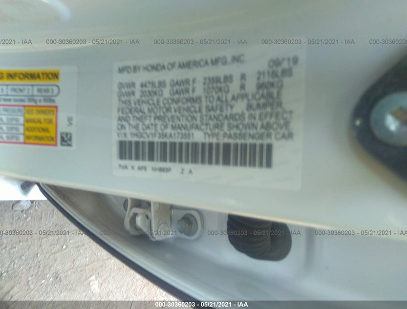 1HGCV1F35KA173551