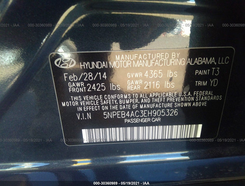 5NPEB4AC3EH905326