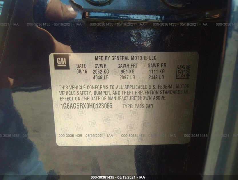 1G6AG5RX0H0123065