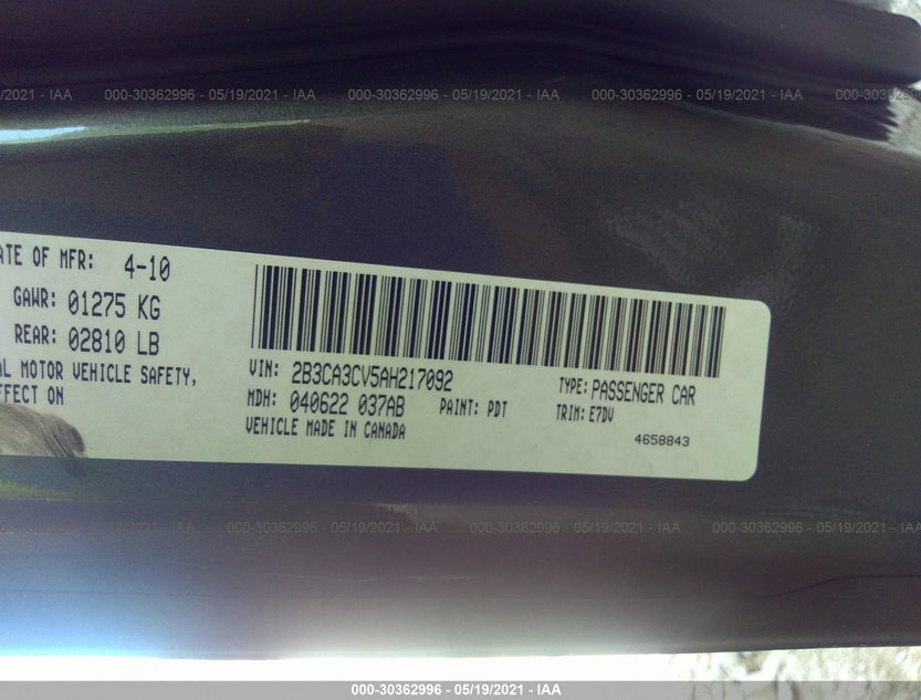 2B3CA3CV5AH217092
