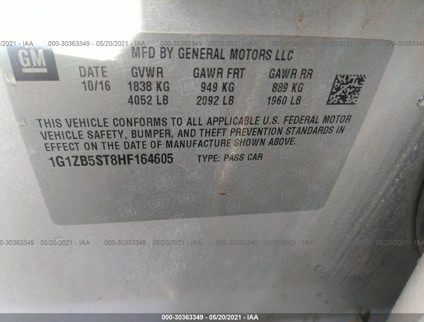 1G1ZB5ST8HF164605