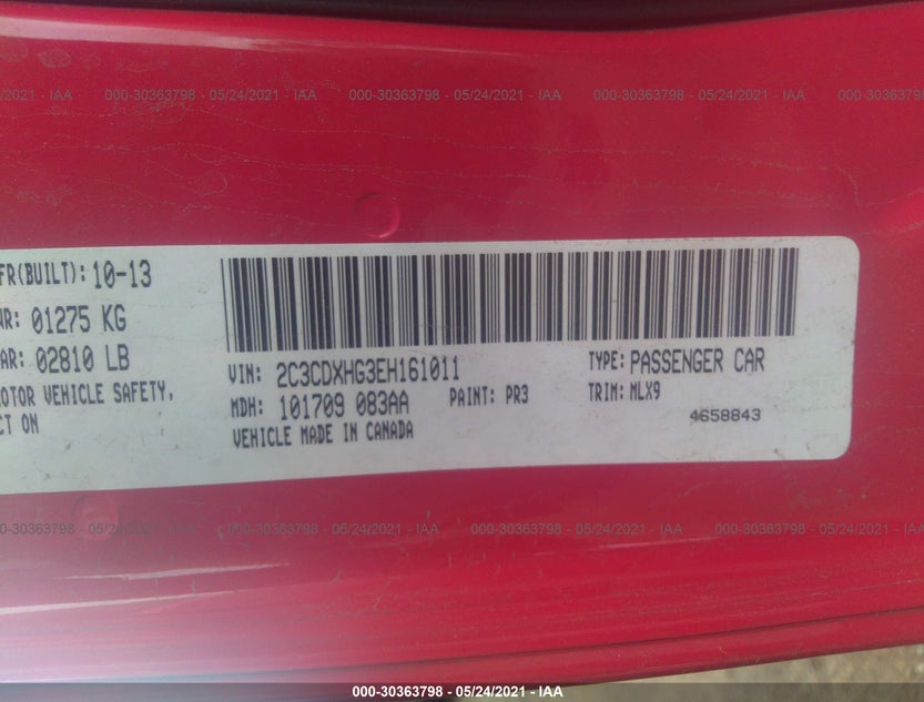 2C3CDXHG3EH161011