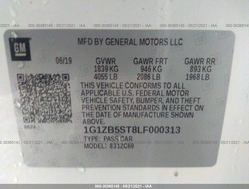 1G1ZB5ST8LF000313