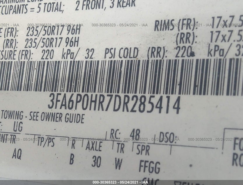 3FA6P0HR7DR285414
