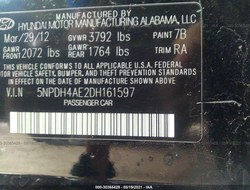 5NPDH4AE2DH161597