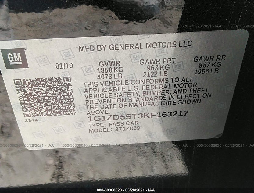 1G1ZD5ST3KF163217
