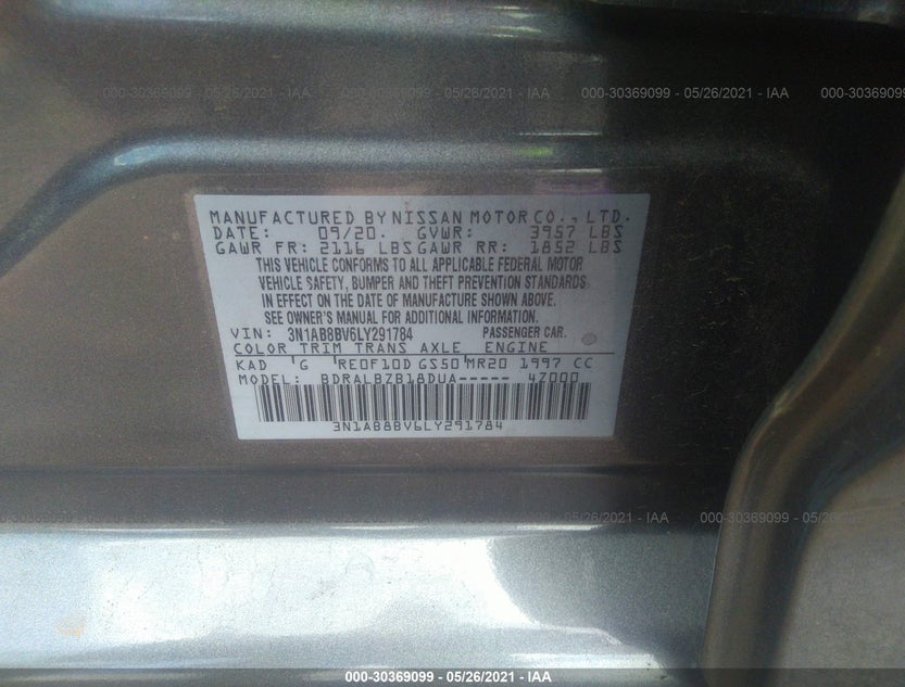 3N1AB8BV6LY291784