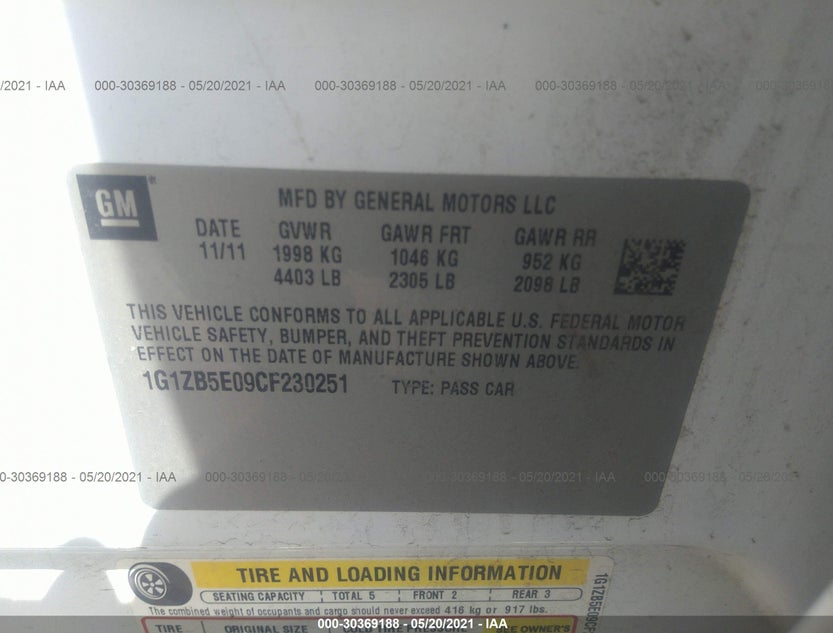 1G1ZB5E09CF230251