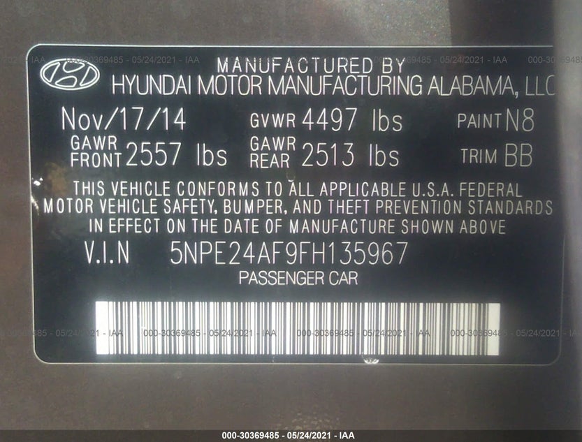 5NPE24AF9FH135967