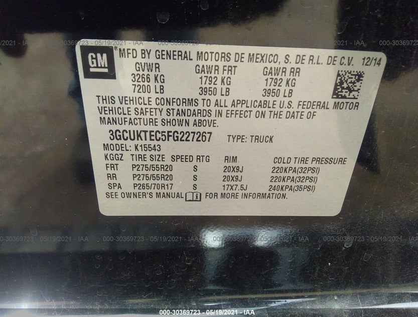 3GCUKTEC5FG227267