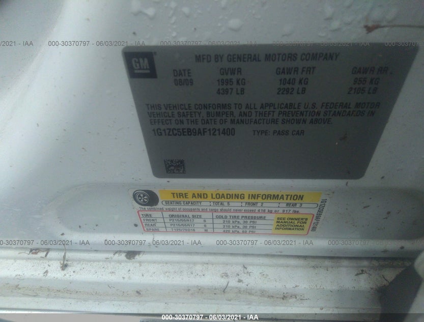 1G1ZC5EB9AF121400