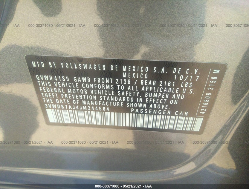 3VWDB7AJ4JM244564