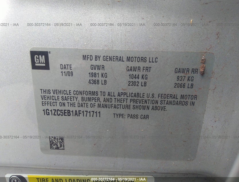 1G1ZC5EB1AF171711