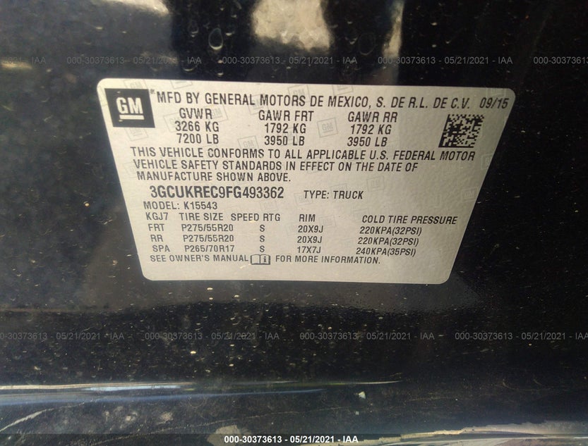 3GCUKREC9FG493362