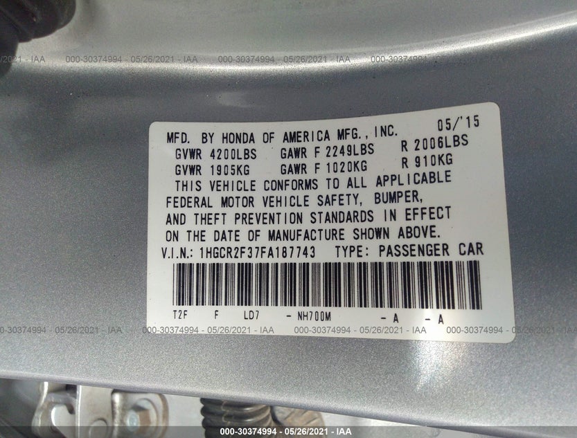 1HGCR2F37FA187743