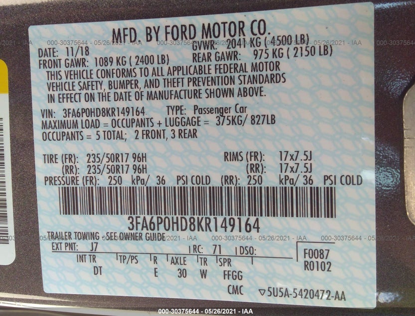 3FA6P0HD8KR149164