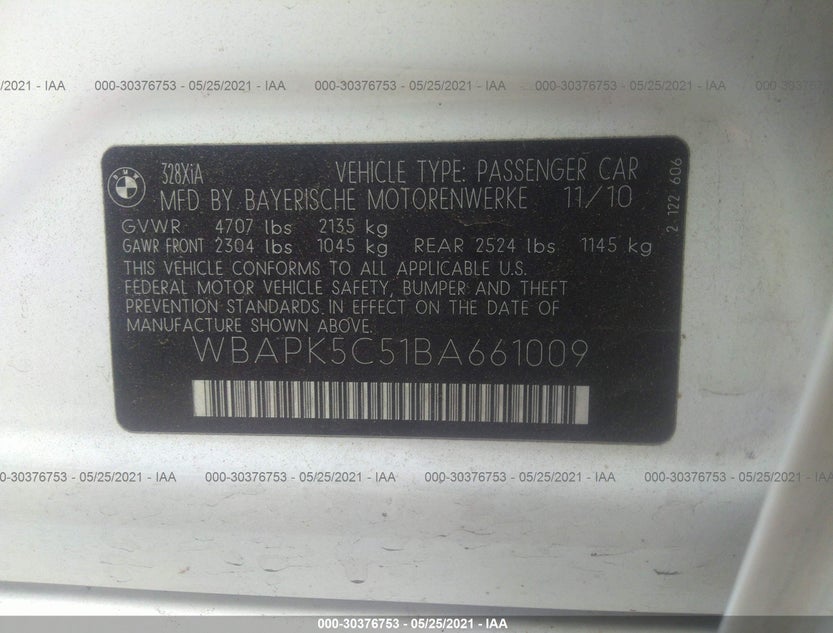 WBAPK5C51BA661009