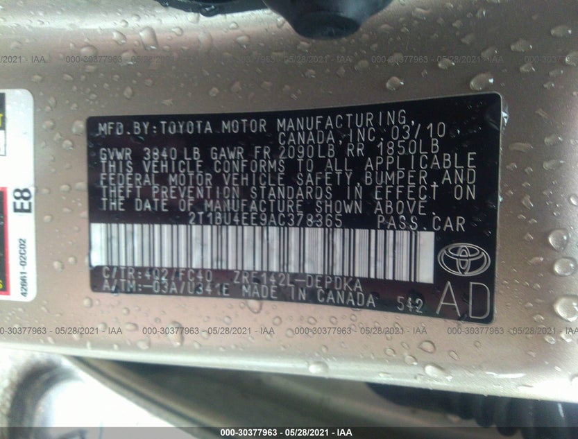 2T1BU4EE9AC378365