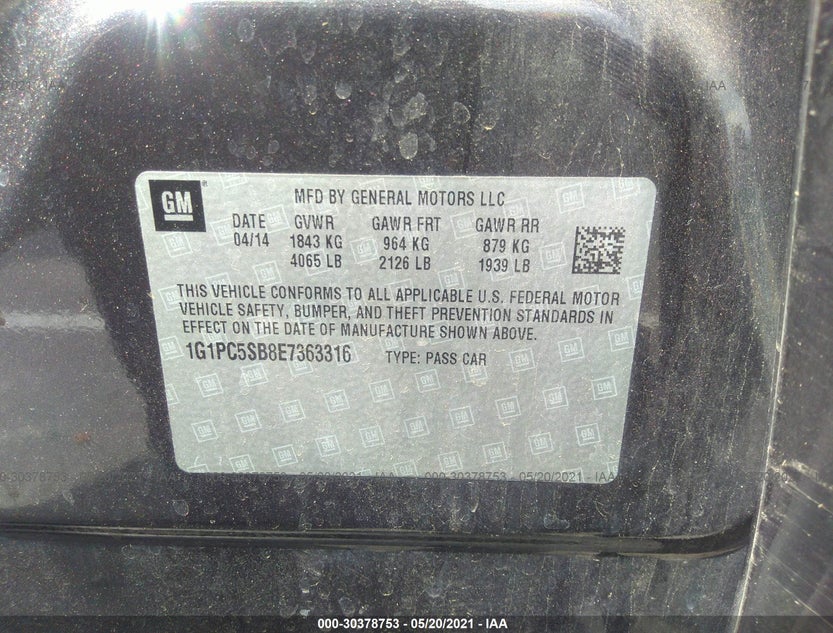 1G1PC5SB8E7363316