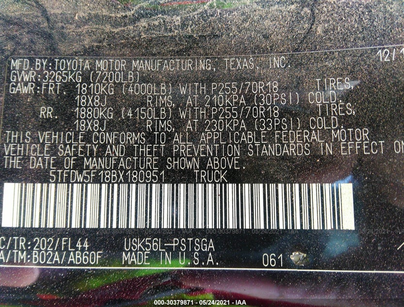 5TFDW5F18BX180951