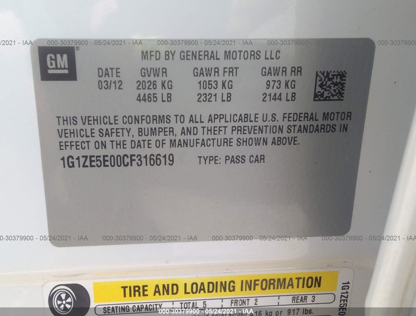 1G1ZE5E00CF316619