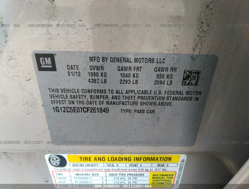 1G1ZC5E07CF261849