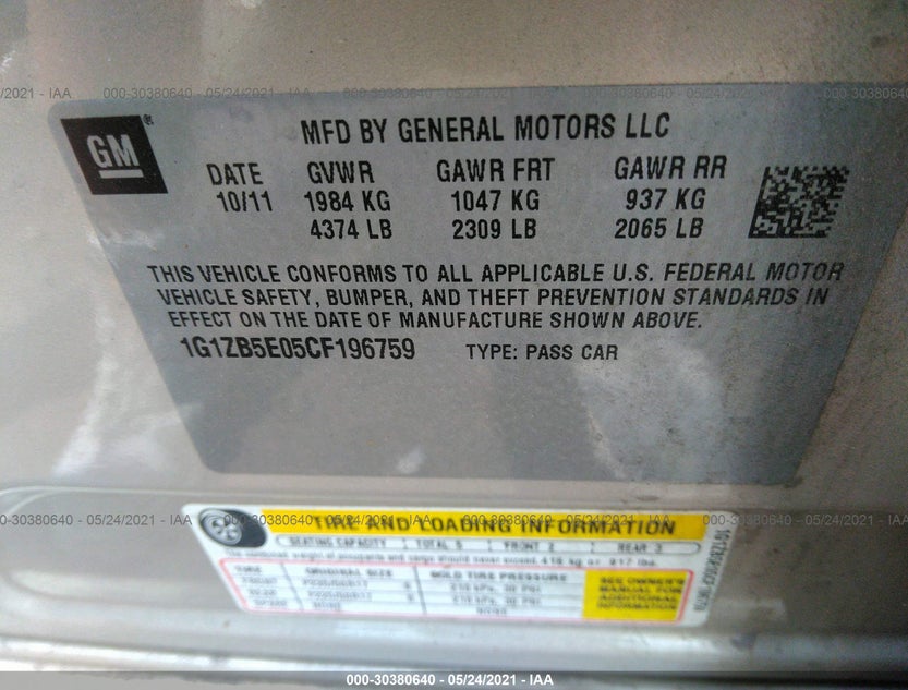 1G1ZB5E05CF196759